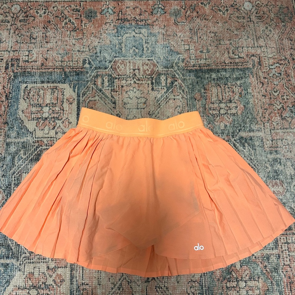 Alo orange workout skirt